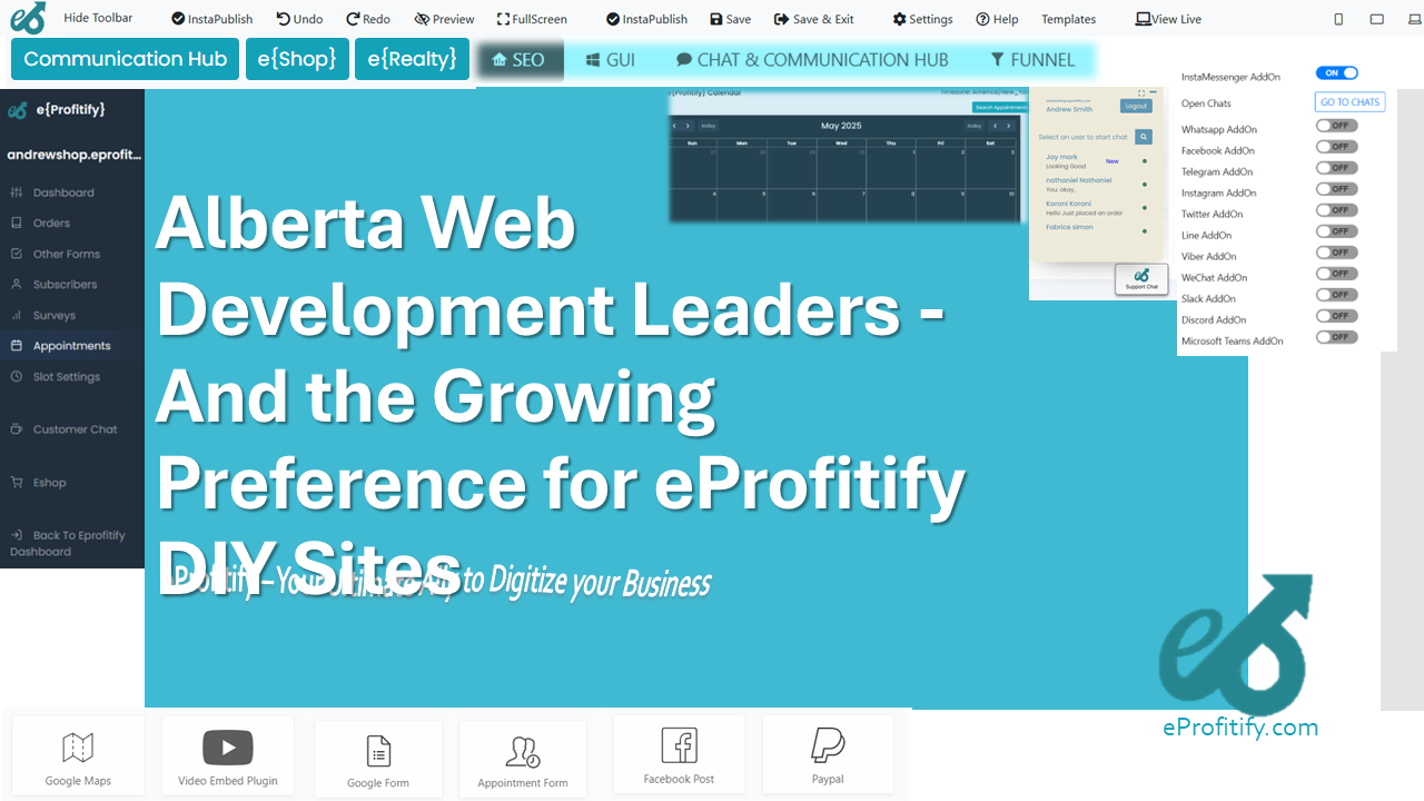 Alberta Web Development Leaders - And the Growing Preference for eProfitify DIY Sites